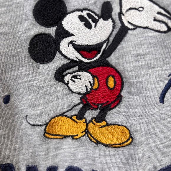 RARE VTG 90s Walt Disney World Embroidered Mickey Mouse Tee 3/4 Sleeve Cotton - Picture 3 of 8
